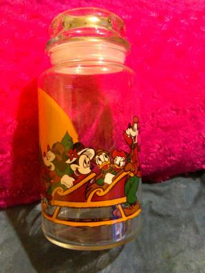 Mickey mouse and friends glass jar