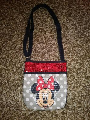 Girl's Sequined Minnie Mouse Purse