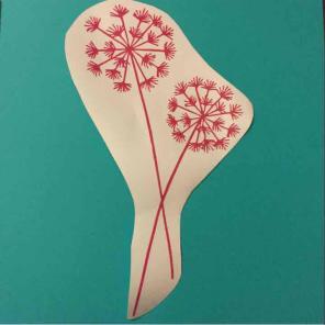 Dark Pink Dandelion Decal