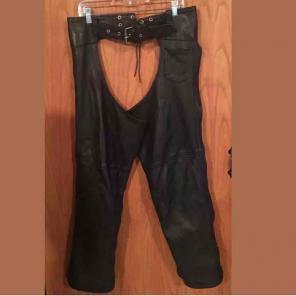 Motorcycle Leather Chaps Size M