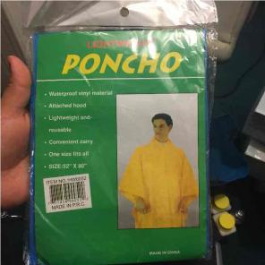 Blue poncho