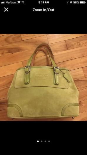 New Coach Suede Tote Purse
