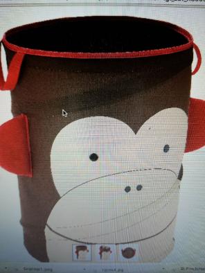 SKIP HOP Toddler Monkey Hamper Toy Bin