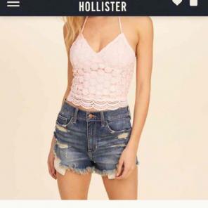 Hollister lace halter top