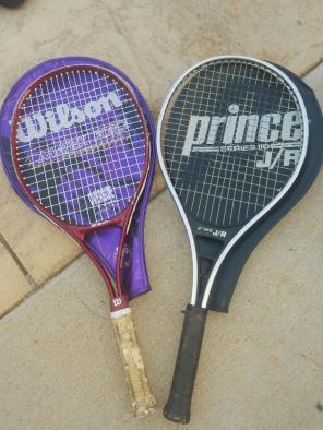Wilson Jr & Prince Jr Tennis rackets