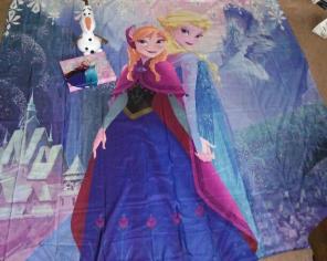Frozen shower curtain