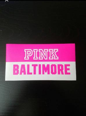 Victoria secret pink Baltimore stickerX3