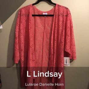 LulaRoe Large Pink Lindsay NWT