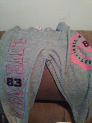 Grey love sweatpants