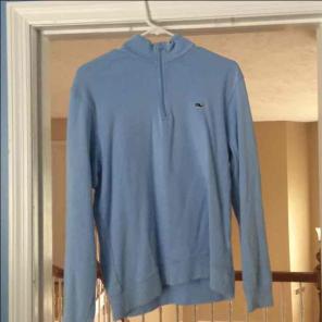 Vineyard Vines light blue quarter zip