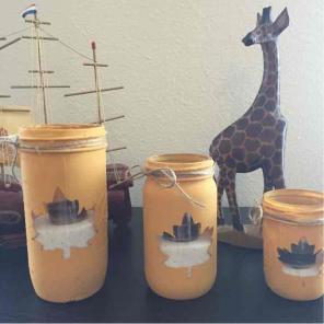 Fall Mason Jar Candle Holder