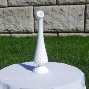 Fenton milk glass hobnail Bud vase