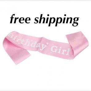 New pink birthday sash