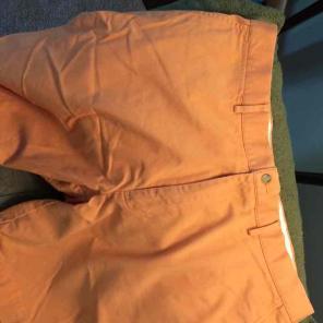 Orange men chino shorts