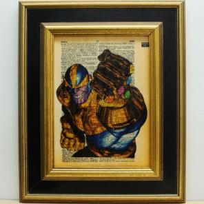 Thanos print vintage dictionary page