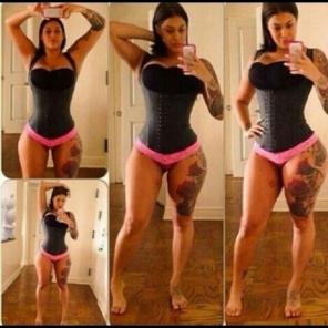 Black Waist Cincher 4 Rows Vests Corset