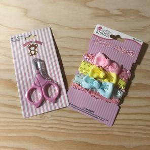 Safety Scissor & 3-PK Bow Headbands Baby