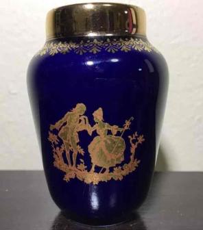 Limoges Imperial Cobalt Blue Mini Vase