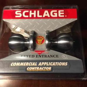 Schlage Satin Chrome Orbit Doorknob New