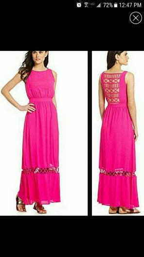 GIANNI BINI CYNTHIA DRESS HOT PINK 0