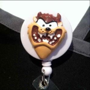 Tasmanian Devil ID Badge Holder Nurse RN