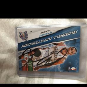 Russell Westbrook signed card