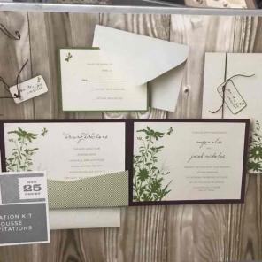 25 floral Gartner invitation kit NEW