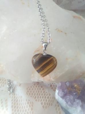 Tigers Eye Stone Necklace. Hand Crafted