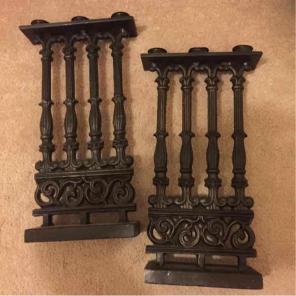 Gorgeous mid-century iron candleholders