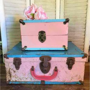 Pair Rustic Metal Cases