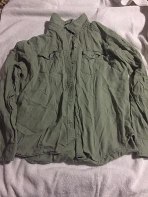 Long Green Flannel & Grey Tshirt Bundle
