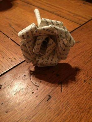 Handmade book roses
