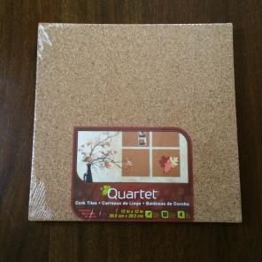 New Cork Board Tiles - Set of 4 -12"x12"