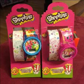 2 New Sets Girls Shopkins Watch