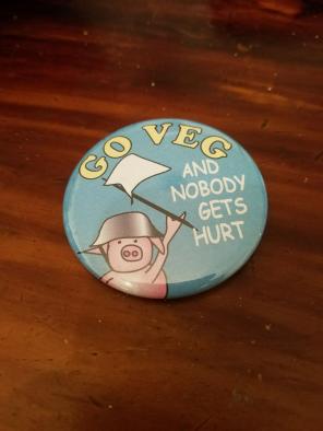Vintage "Go Veg” button