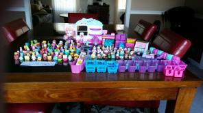 121 Shopkins plus accessories and doll