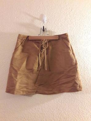 Faux suede skirt