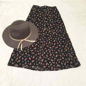 Vintage Floral Maxi Skirt