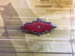 Red Pin Bar Brooch