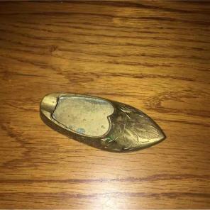 Vintage Brass Slipper Ash Tray