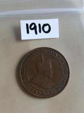 1910 & 1917 Canadian One Cent coins