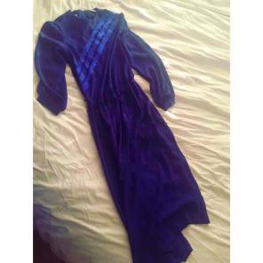Vintage blue dress day size 12/ fits med