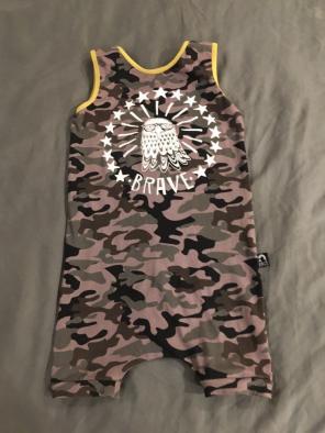 Rags To Raches Camo Tank Romper Size 2T