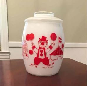 Bartlett Collins Red Clown jar