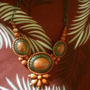 Coral statement necklace