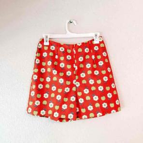 Vintage 1960s flower power shorts Orange
