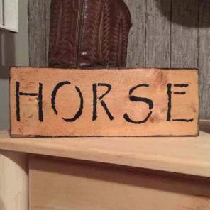 Horse Western Handmade Wood Sign