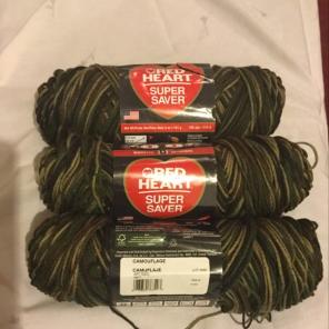 3 Skeins Red Heart Yarn