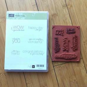 Stampin Up Friendly Phrases Rubber Stamp