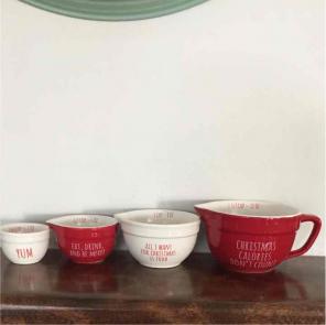 Farmhouse decor Christmas measuring cups